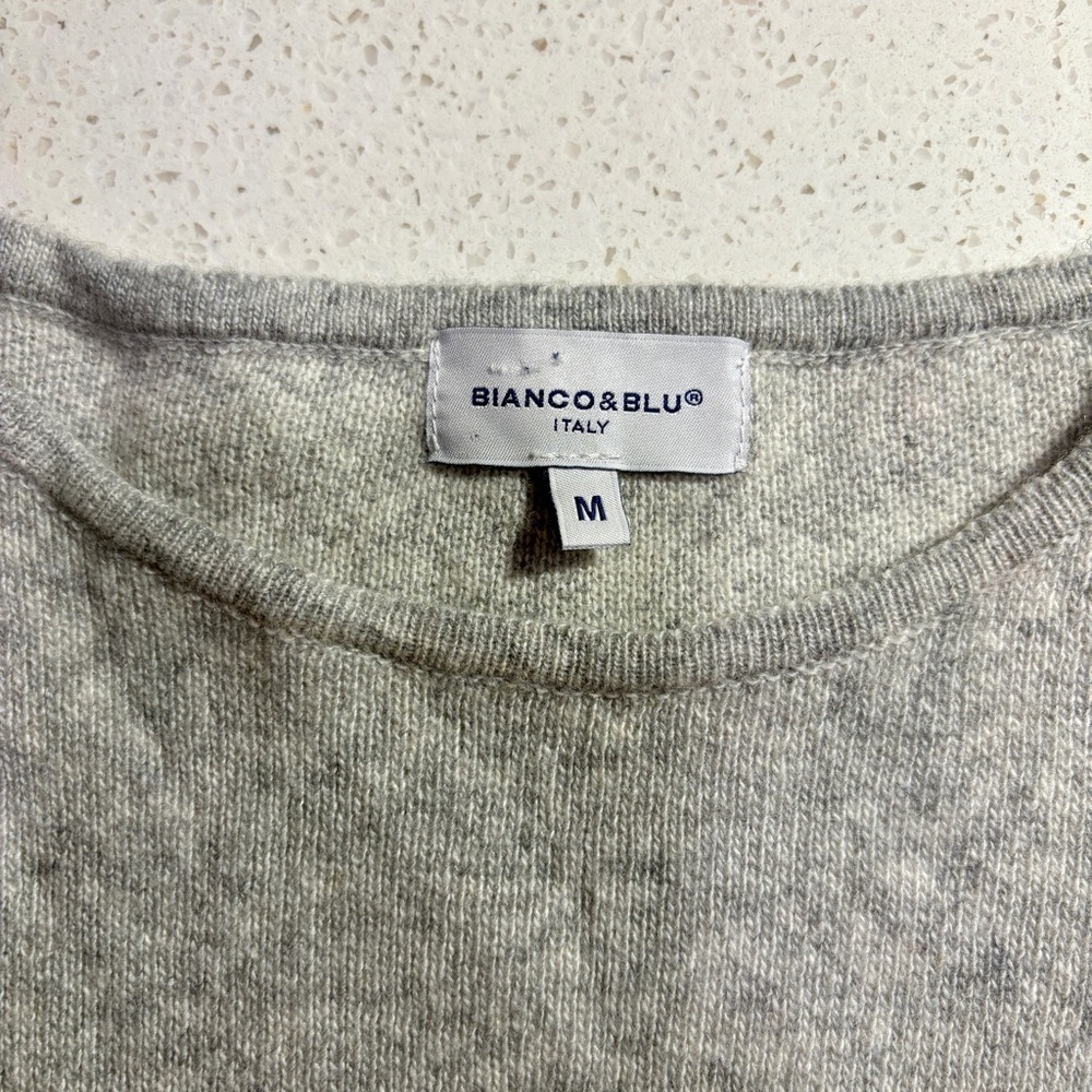 Bianco & Blu Italy Merino Wool/Cashmere Blend Sweater Size Medium - Picture 6 of 8